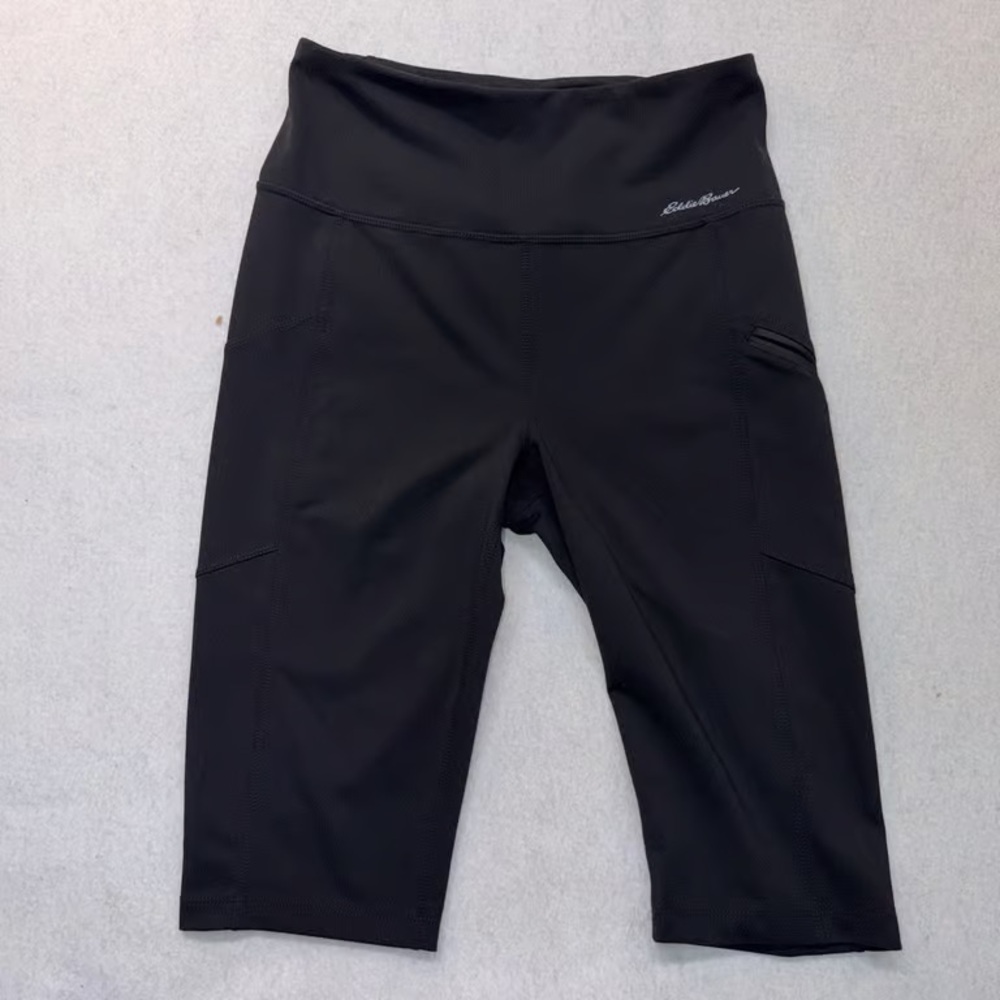 Eddie Bauer Women's Trail Tight Long Shorts Small Black
